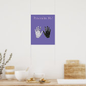 Zwart-witte vriendschap Hands Poster (Keuken)