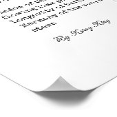 Zwart-witte vrouw in liefde gedicht muurkunst poster (Hoek)