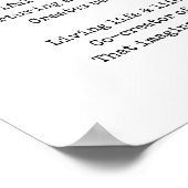 Zwart-witte vrouw met roos quote muurkunst poster (Hoek)