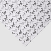 Zwart-witte wandelhonden tissuepapier (Detail)