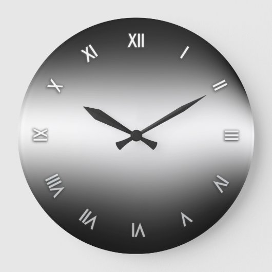 Zwart-witte wandklok (Voorkant)