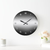 Zwart-witte wandklok (Huis)