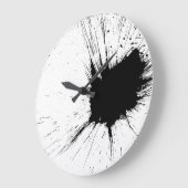 Zwart-witte wandklok (Hoek)