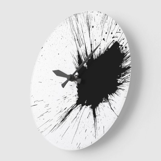 Zwart-witte wandklok (Hoek)
