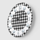 Zwart-witte wandklok (Hoek)