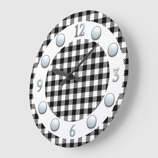 Zwart-witte wandklok (Hoek)