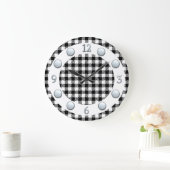 Zwart-witte wandklok (Huis)