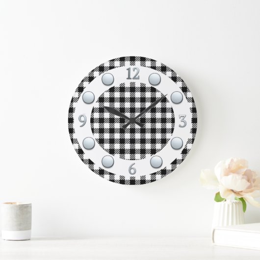 Zwart-witte wandklok (Huis)