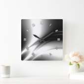 Zwart-witte wandklok (Huis)