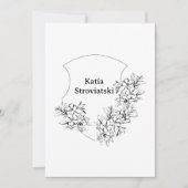 Zwart & Witte Wapenschild Afstudeer Uitnodiging (Voorkant)