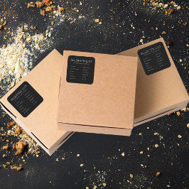 Zwart-witte wasgoedartikelen voor allergie vierkante sticker