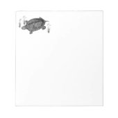 Zwart-witte waterschildpad notitieblok (Voorkant)
