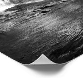 Zwart-witte watervallen 16x20 poster (Hoek)