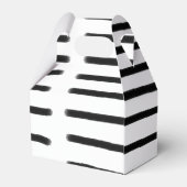 Zwart-witte Waterverf met handgetekende lijnen Bedankdoosjes (Achterkant)