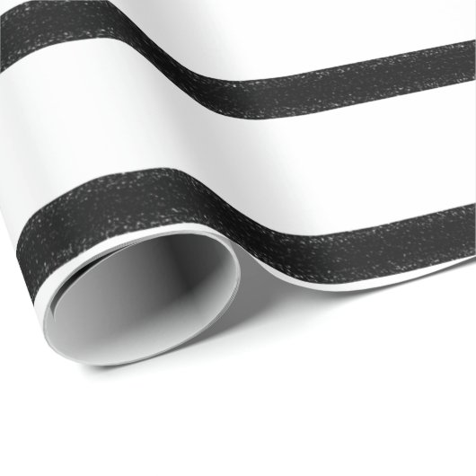 Zwart-witte Waterverf met handgetekende lijnen Cadeaupapier (Rol Hoek)