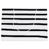 Zwart-witte Waterverf met handgetekende lijnen Groot Cadeauzakje (Voorkant)