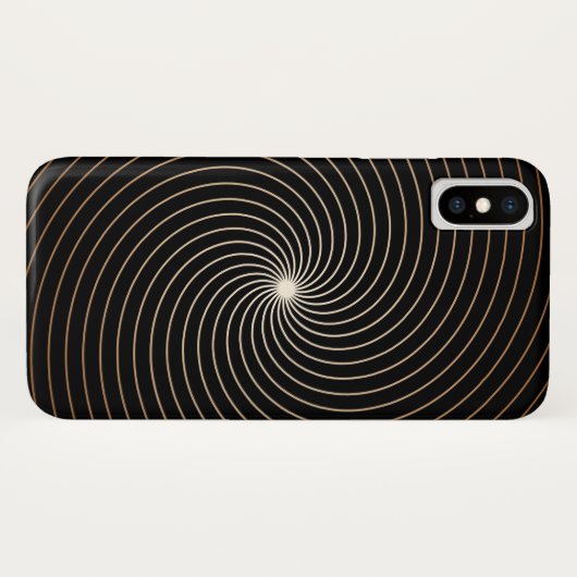 Zwart-witte werveling met kleurloze gradatie Case-Mate iPhone case (Achterkant (horizontaal))