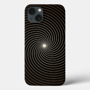 Zwart-witte werveling met kleurloze gradatie iPhone 13 hoesje