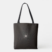Zwart-witte werveling met kleurloze gradatie tote bag (Achterkant)