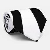 Zwart-witte werveling stropdas (Opgerold)