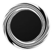 Zwart-witte wervelkolom Accent Knoop Keramische Knop (Voorkant)