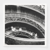 Zwart-witte werveltrap servet (Voorkant)