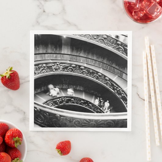 Zwart-witte werveltrap servet (Insitu)