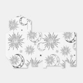Zwart & Witte Whimsical Sun Hemellich Verjaardag Bedankdoosjes (Uitgevouwen)