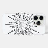 Zwart & Witte Whimsical Zon Hemel Astrologie Case-Mate iPhone Case (Achterkant (horizontaal))