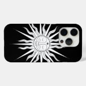 Zwart & Witte Whimsical Zon Hemel Astrologie Case-Mate iPhone Case (Achterkant (horizontaal))