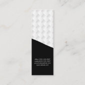 Zwart | Witte wiek Mini Visitekaartje (Achterkant)