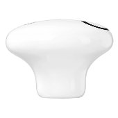 Zwart-witte wielige keramische knop (Zijkant)