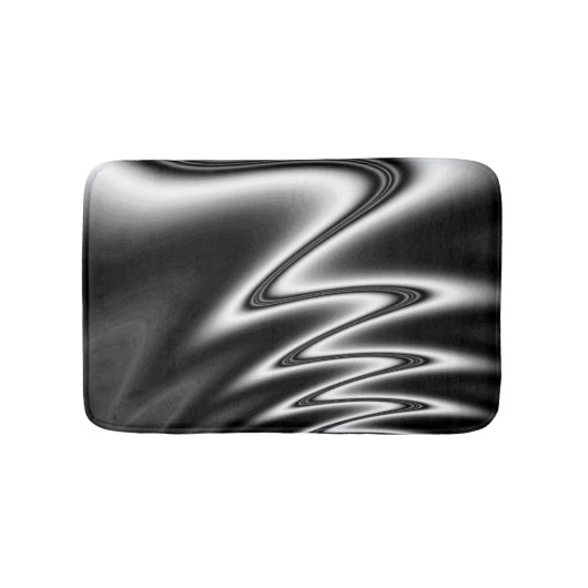 Zwart-witte Wiggle Badmat (Voorkant)