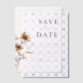 Zwart & Witte Wilde Bloem Bruiloft Save The Date Vellum Uitnodigingen (Offset (Uitnodiging))