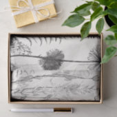 Zwart-witte wilde bloemen3 voor ontkoppeling of ca tissuepapier (Geschenk)