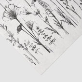Zwart-witte wilde bloemen voor ontkoppeling of cad tissuepapier (Detail)