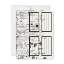 Zwart-witte wilde bloemenA Etiketten, Eisen, Label