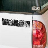 Zwart & Witte Wilde Tijger Bumper Sticker (Op Truck)