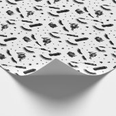 Zwart-witte wimpers mascara Wrapping Paper Cadeaupapier (Hoek)