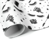 Zwart-witte wimpers mascara Wrapping Paper Cadeaupapier (Rol Hoek)
