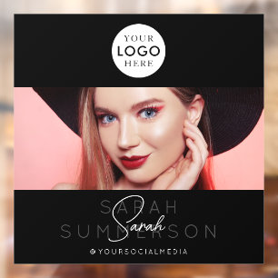 Zwart Witte Wimpers Wenkbrauwen Make-up Sociale Me Raamsticker
