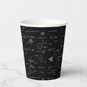 Zwart-witte Wiskunde Papieren Bekers (Voorkant)