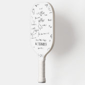 Zwart Witte Wiskunde Wetenschap Pickleball Paddle (Links)