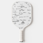 Zwart Witte Wiskunde Wetenschap Pickleball Paddle (Achterkant)
