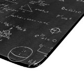 Zwart-witte wiskundige formules en vergelijkingen snijplank (Hoek)