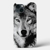 Zwart-witte wolf Case-Mate iPhone case (Achterkant)