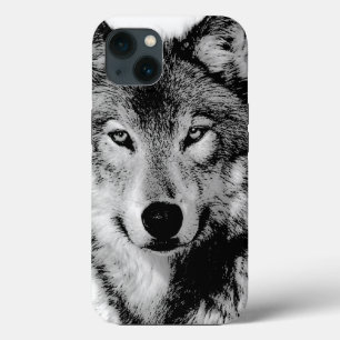 Zwart-witte wolf Case-Mate iPhone case