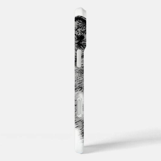 Zwart-witte wolf Case-Mate iPhone case (Achterkant / Rechts)