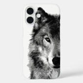 Zwart-witte wolf Case-Mate iPhone case (Achterkant)