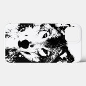 Zwart-witte wolf Case-Mate iPhone case (Achterkant (horizontaal))